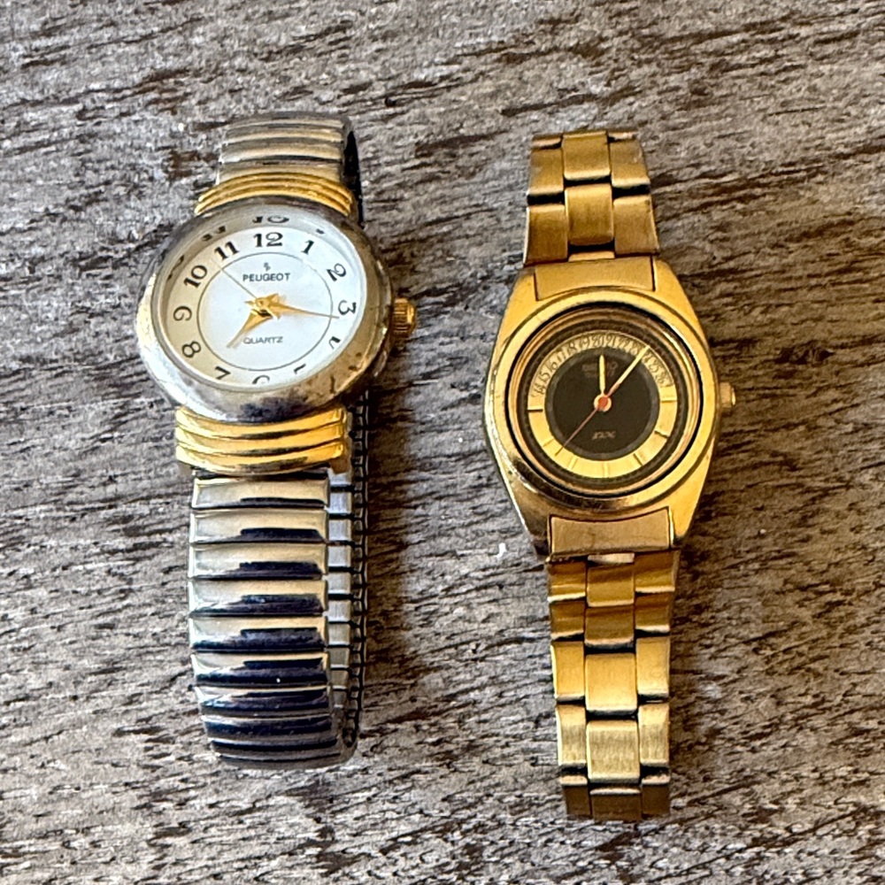 Peugeot Silver and Gold Smartwatch Set